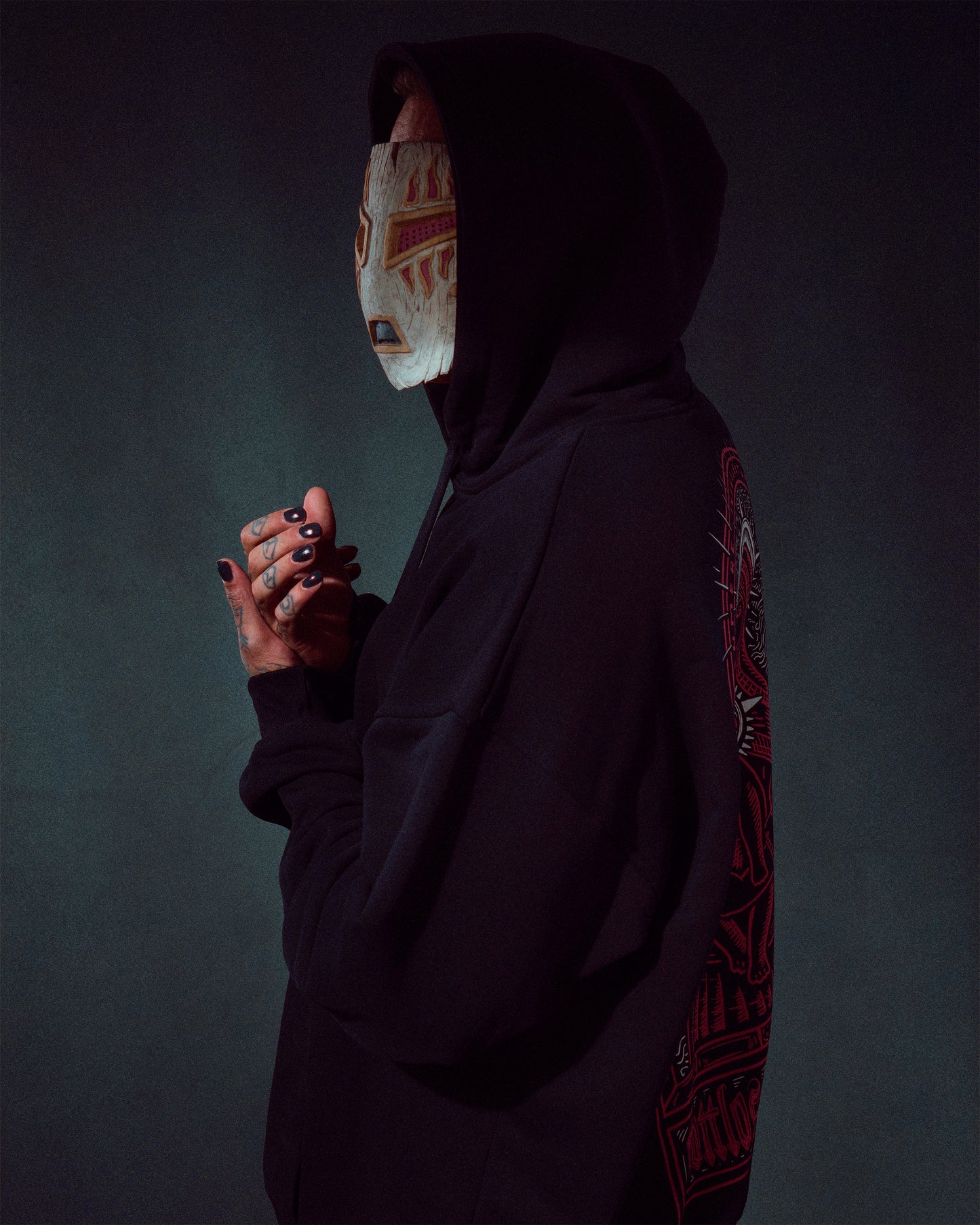 His Black Mary Hoodie