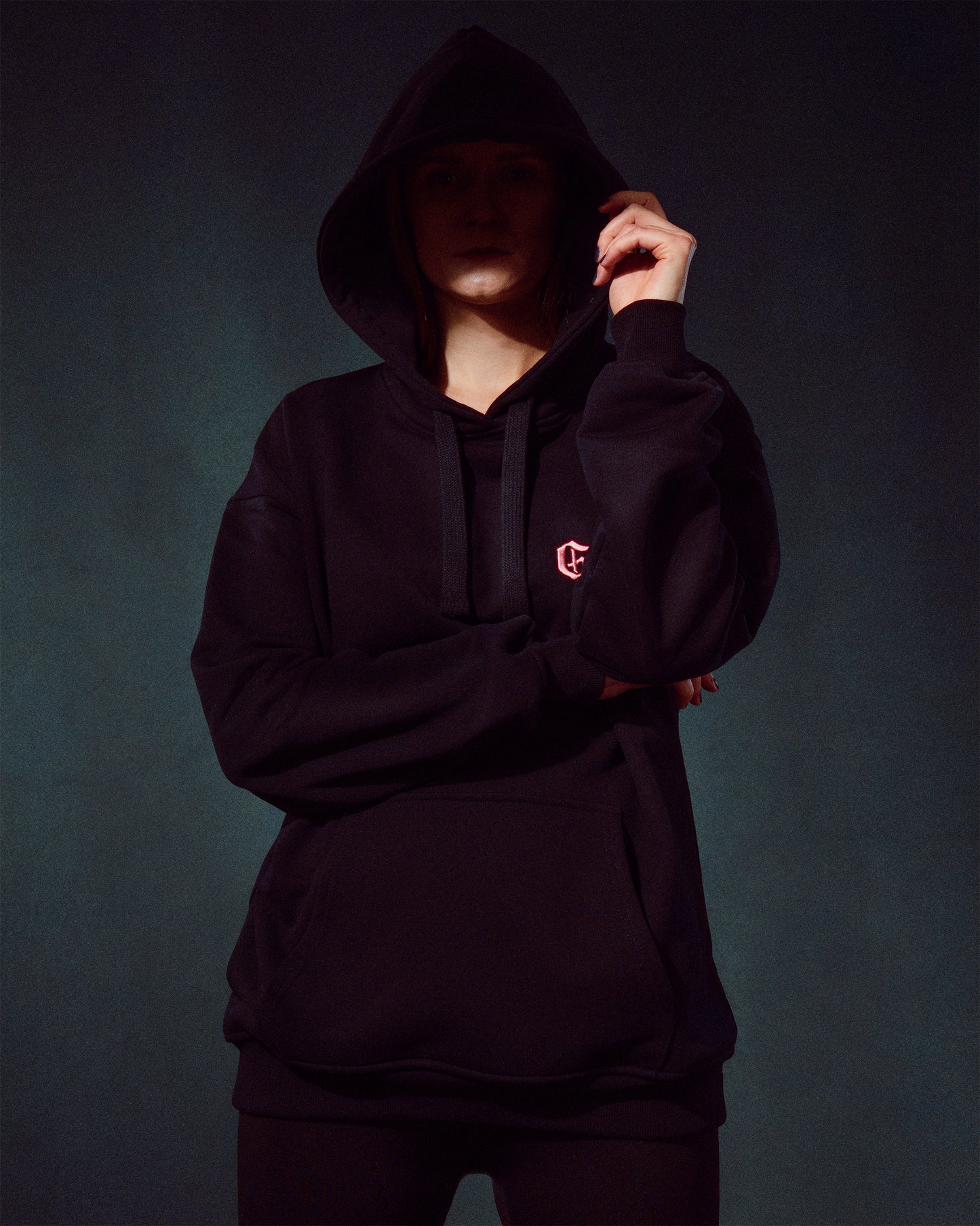 Her Black Mary Hoodie