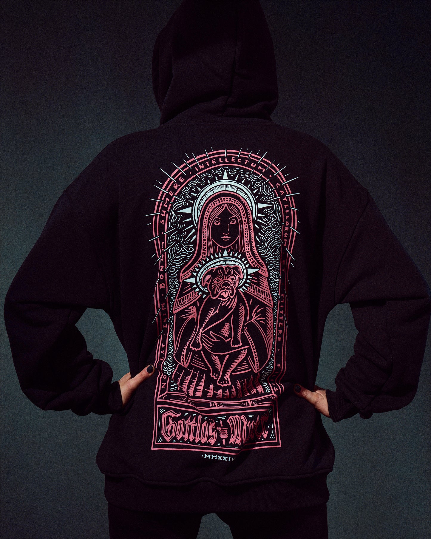Her Black Mary Hoodie