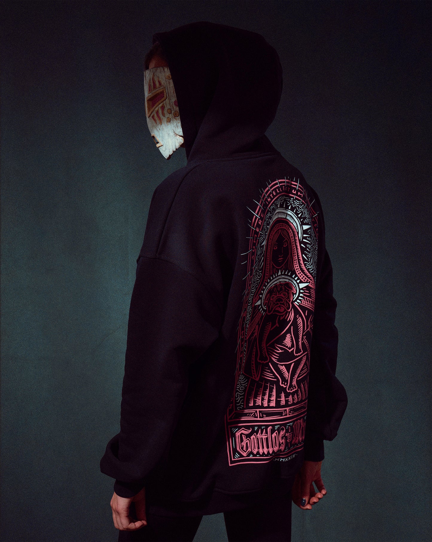 Her Black Mary Hoodie