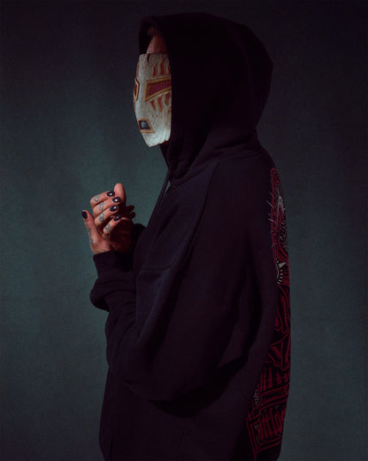 His Black Mary Hoodie