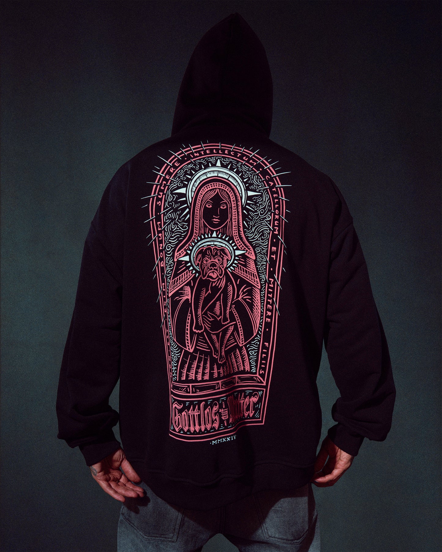 His Black Mary Hoodie